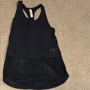 Girls black under armor tank top